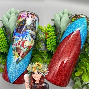 20oz Straight Tumbler with Fabric Design